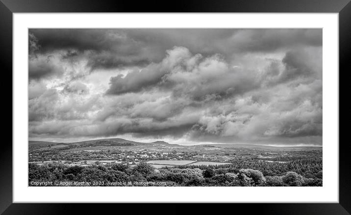 Thunder clouds over Dartmoor Framed Mounted Print by Roger Mechan