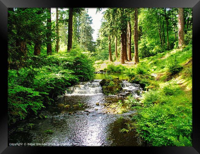Enchanting Dartmoor Woodland Stream Framed Print by Roger Mechan