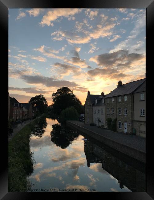 Ryeford Canal Gloucestershire, Reflections Framed Print by Charlotte Noble