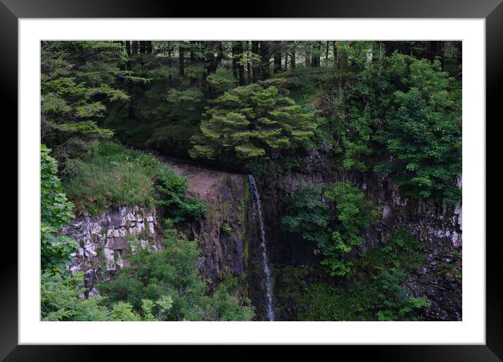 Small Waterfall Framed Mounted Print by Christopher McMahon