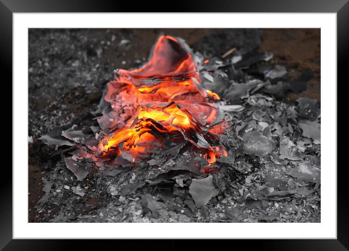 burnt paper Framed Mounted Print by Stan Lihai