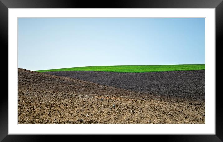 Beautiful black earth fields in Ukraine Framed Mounted Print by Stan Lihai