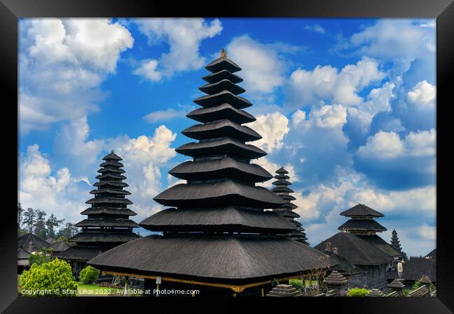 Besakih temple in Bali, Indonesia. Framed Print by Stan Lihai
