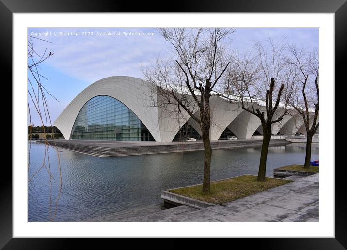 Oriental sports Center in Shanghai city Framed Mounted Print by Stan Lihai