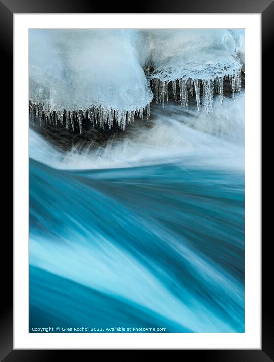 Ice and water Iceland Framed Mounted Print by Giles Rocholl