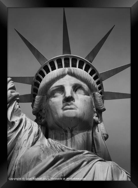 Statue of liberty New York Framed Print by Giles Rocholl
