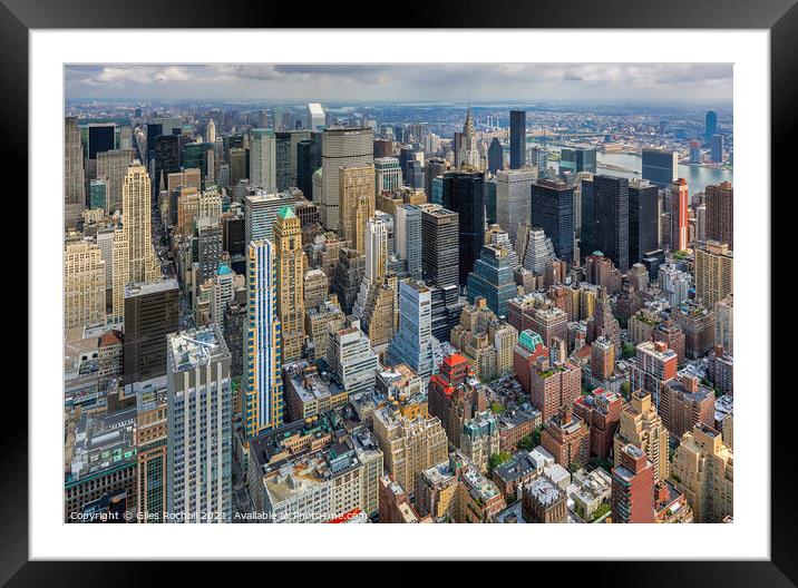 View from Empire State Building New York Framed Mounted Print by Giles Rocholl