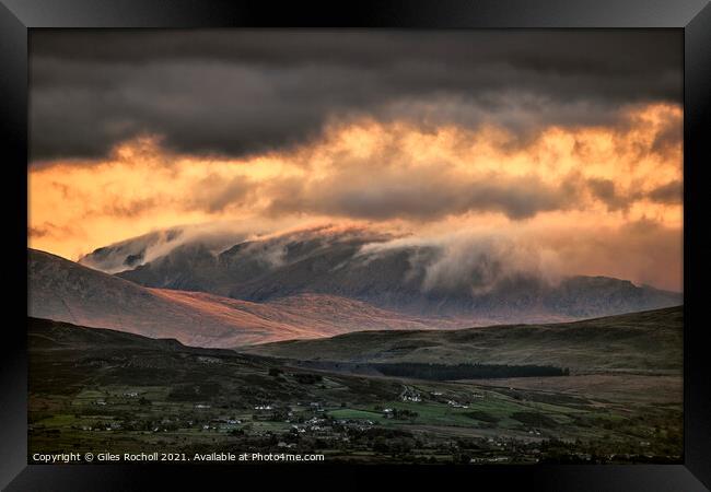 Welsh mountains Snowdonia Framed Print by Giles Rocholl