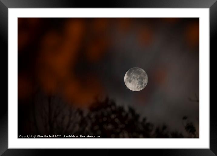 Full moon Astrophotography Framed Mounted Print by Giles Rocholl