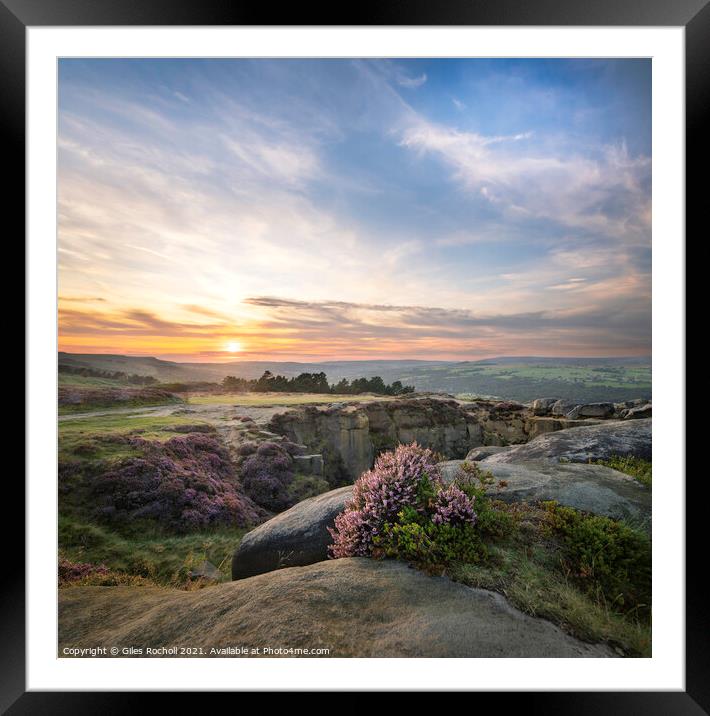 Ilkley Moor Yorkshire Framed Mounted Print by Giles Rocholl