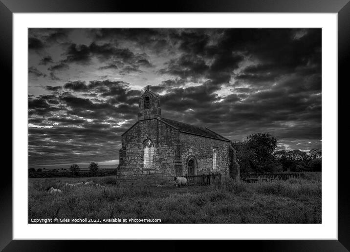 Sunrise St Marys Lead church Yorkshire Framed Mounted Print by Giles Rocholl