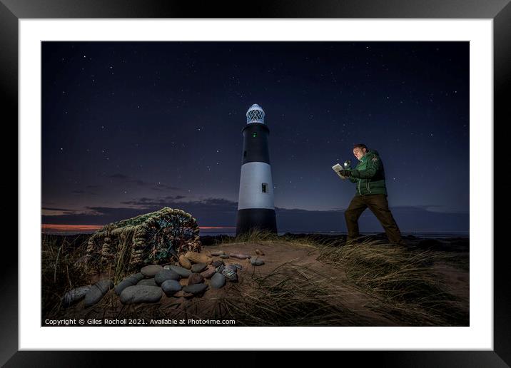 Spurn point lighthouse Yorkshire  Framed Mounted Print by Giles Rocholl