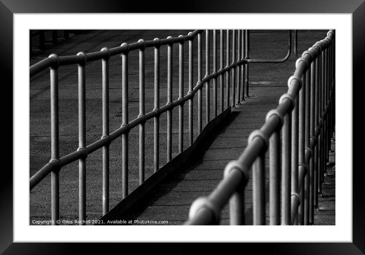 Abstract art railings Framed Mounted Print by Giles Rocholl