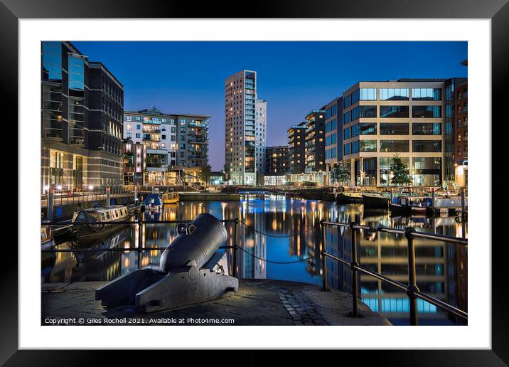 Leeds Dock Yorkshire Framed Mounted Print by Giles Rocholl