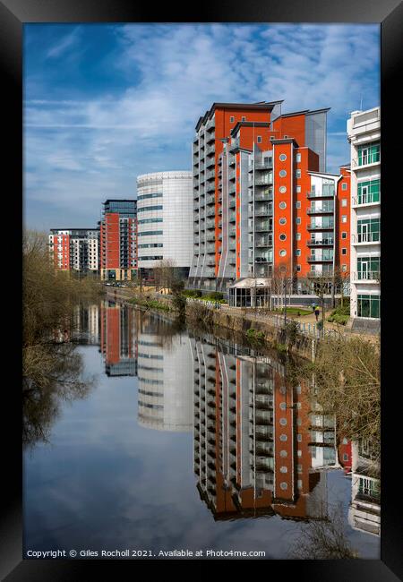 River Aire Leeds Yorkshire Framed Print by Giles Rocholl