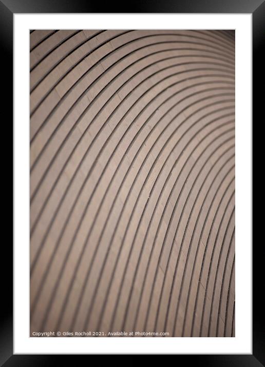 Wood curves abstract art Framed Mounted Print by Giles Rocholl