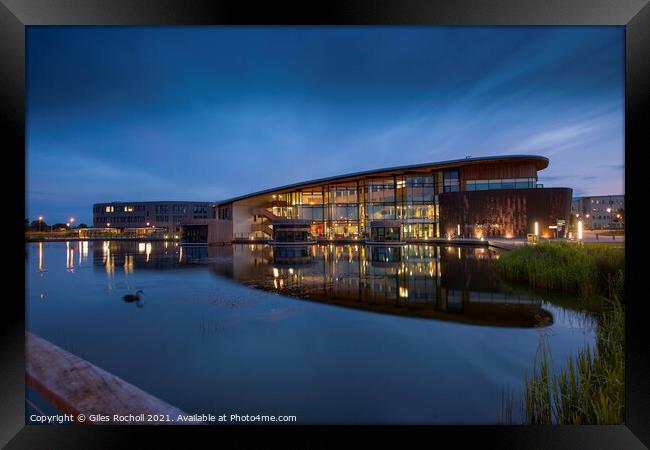 Heslington East York University York Framed Print by Giles Rocholl