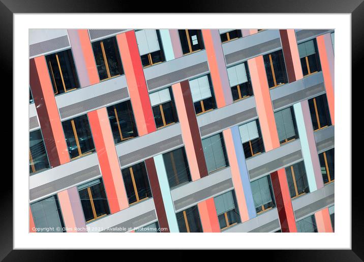 Abstract modern pattern building Framed Mounted Print by Giles Rocholl