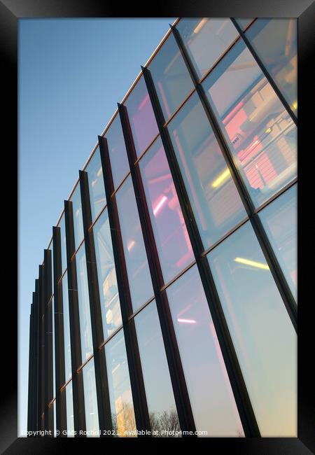 Abstract modern glass exterior Framed Print by Giles Rocholl