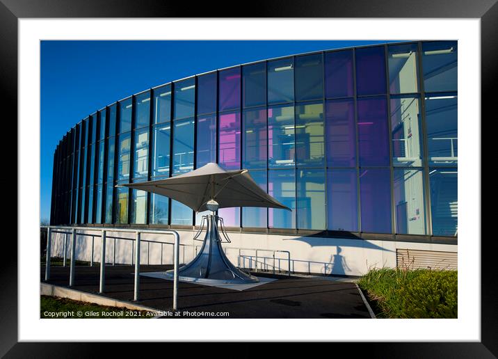 Abstract glass building Framed Mounted Print by Giles Rocholl
