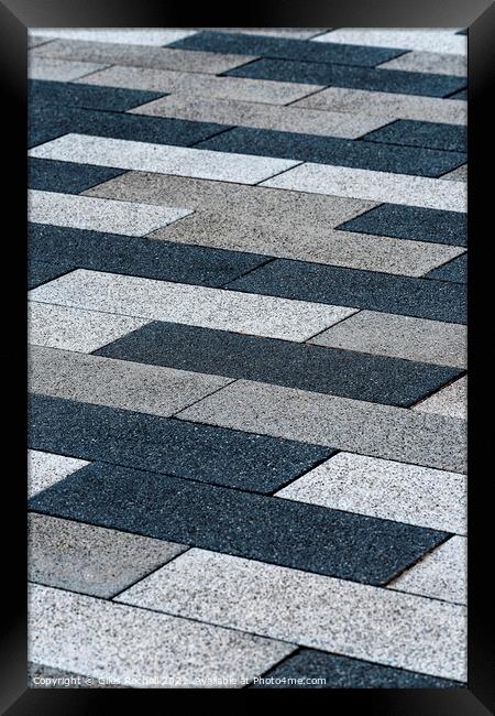 Abstract stone paving Framed Print by Giles Rocholl