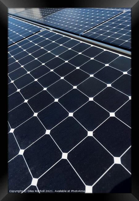 Abstract solar panels Framed Print by Giles Rocholl