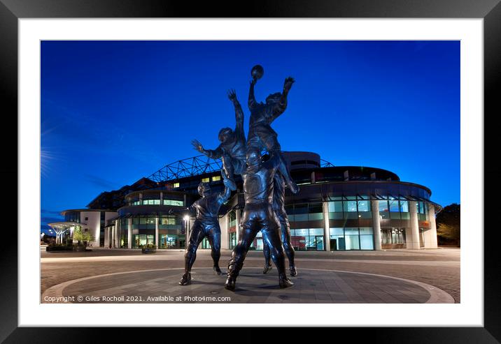 Twickenham Rugby ground London Framed Mounted Print by Giles Rocholl