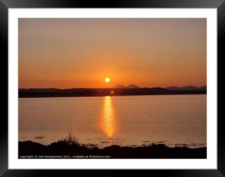 Summer Sunrise Framed Mounted Print by Isla Montgomery