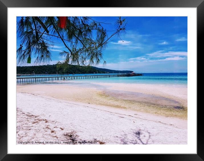 Koh Rong Samloem island in Cambodia Framed Mounted Print by Arnaud Jacobs