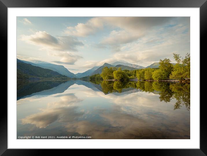 Snowdon's Reflection 2 Framed Mounted Print by Bob Kent
