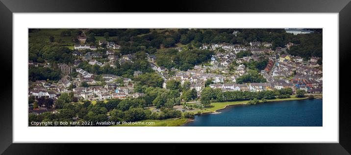 Llanberis from Dinorwic Quarry Framed Mounted Print by Bob Kent