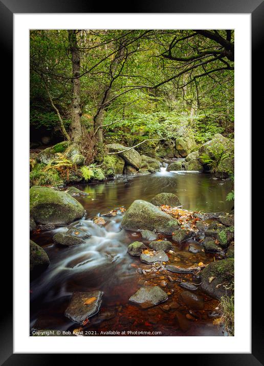 Padley Gorge Autumn Framed Mounted Print by Bob Kent