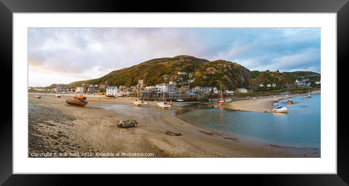 Barmouth Harbour Sunset Framed Mounted Print by Bob Kent