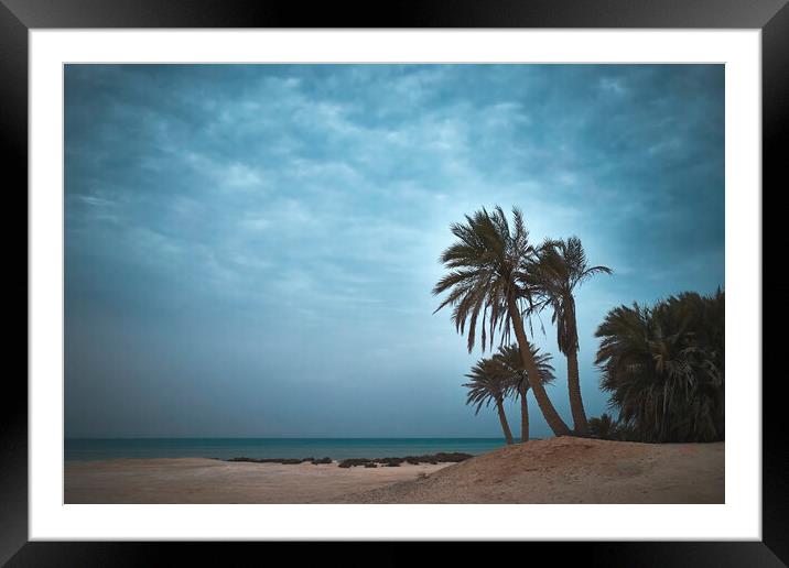 Blue hour at the tropics Framed Mounted Print by Dimitrios Paterakis