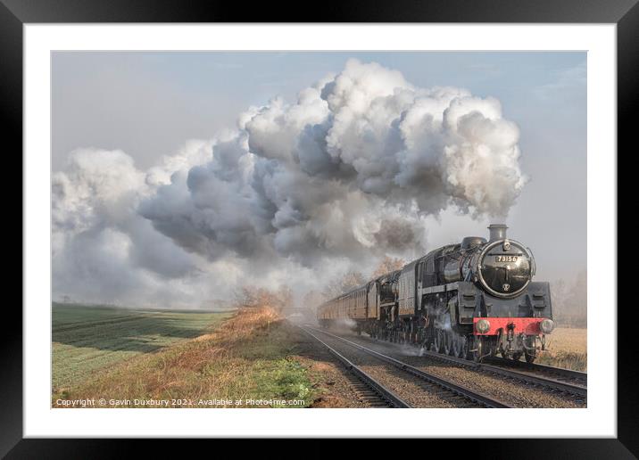 Morning Steam Framed Mounted Print by Gavin Duxbury