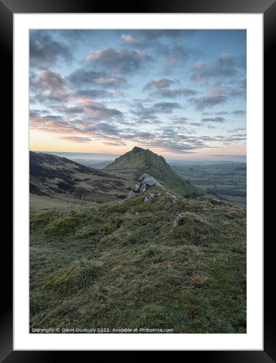 Chrome Hill Sunrise Framed Mounted Print by Gavin Duxbury