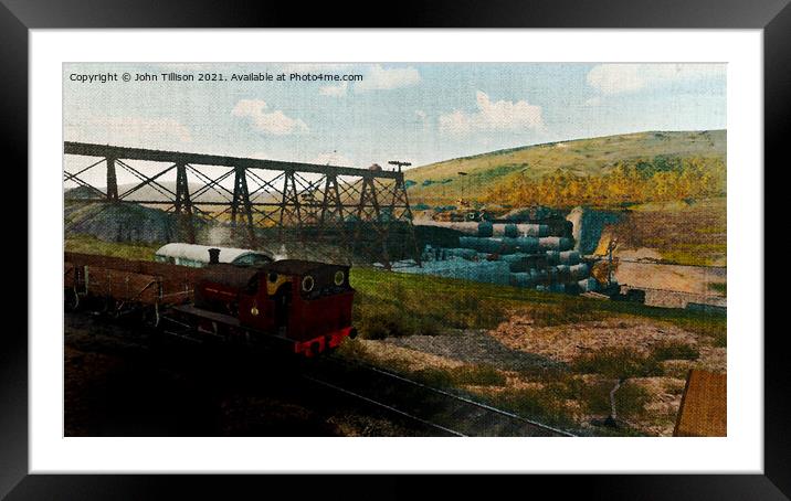 The building of Scar House Dam Framed Mounted Print by John Tillison