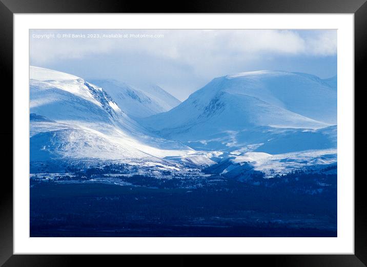 The Lairig Ghru - Cairngorm Mountains Framed Mounted Print by Phil Banks