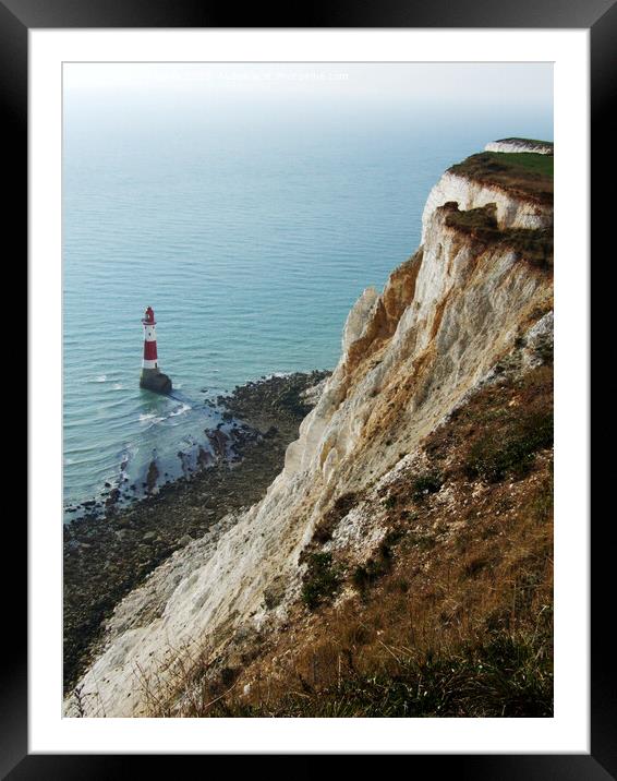 Beachy Head Cliffs and Lighthouse  Framed Mounted Print by Phil Banks