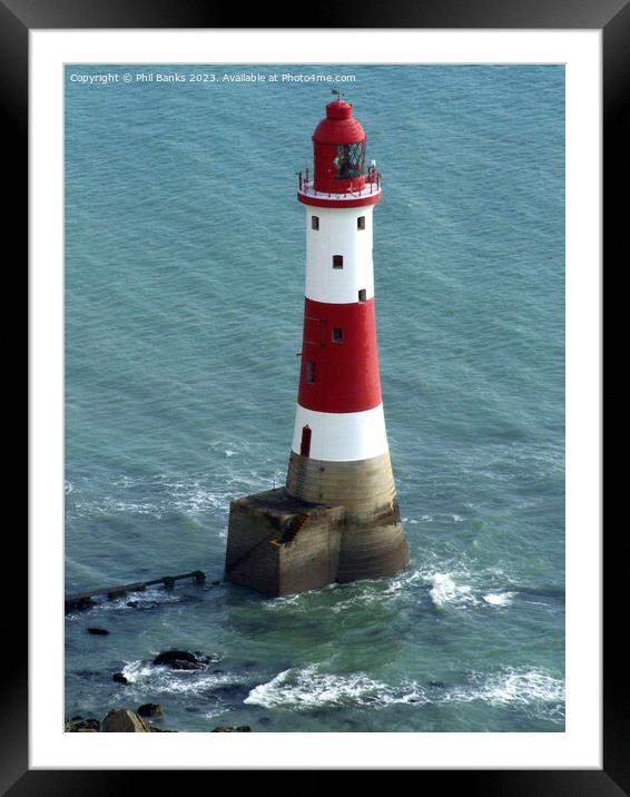 Beachy Head Lighthouse - East Sussex - England Framed Mounted Print by Phil Banks