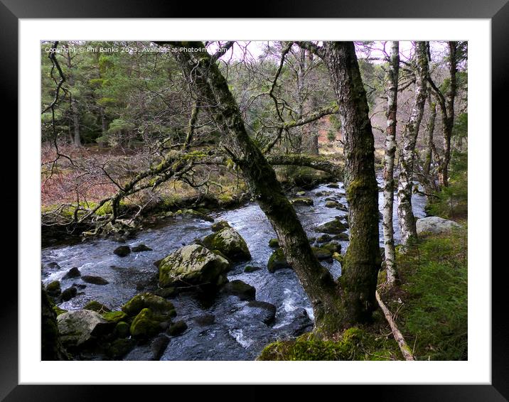 Rocky Highland Stream Framed Mounted Print by Phil Banks