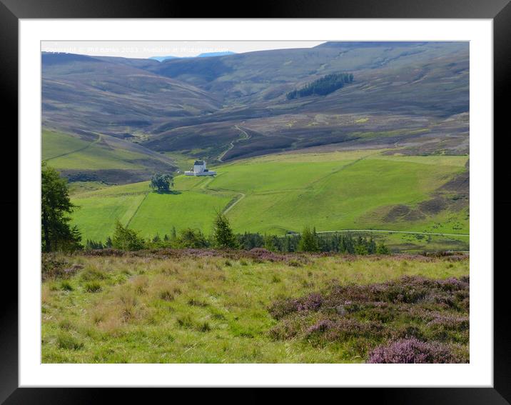 Late Summer in the hills around Corgarff Castle, A Framed Mounted Print by Phil Banks