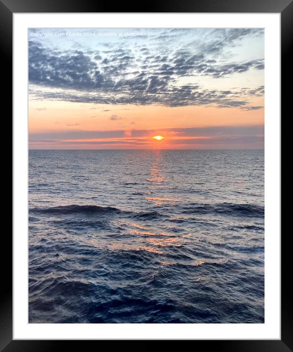 Summer Seaside Sunset  Framed Mounted Print by Phil Banks