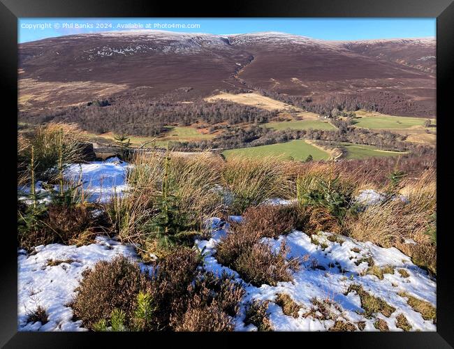 Strath A'an and the The Hills of Cromdale - Scotla Framed Print by Phil Banks