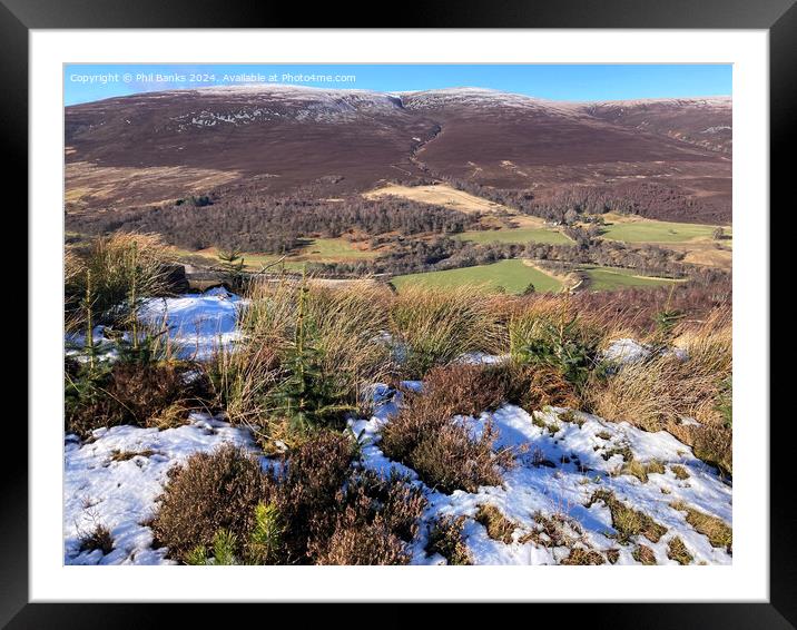Strath A'an and the The Hills of Cromdale - Scotla Framed Mounted Print by Phil Banks