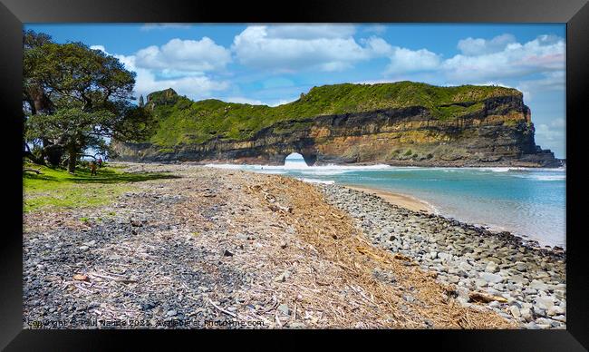 Wild Coast Transkei Mpako river Hole in the wall South Africa Framed Print by Paul Naude