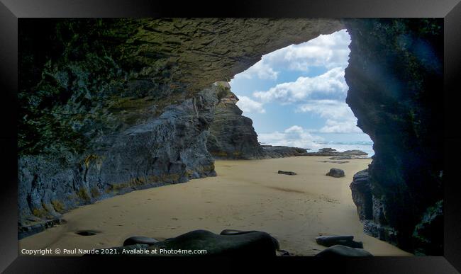 Coffee Bay beach Cave Transkei wild coast South Africa Framed Print by Paul Naude