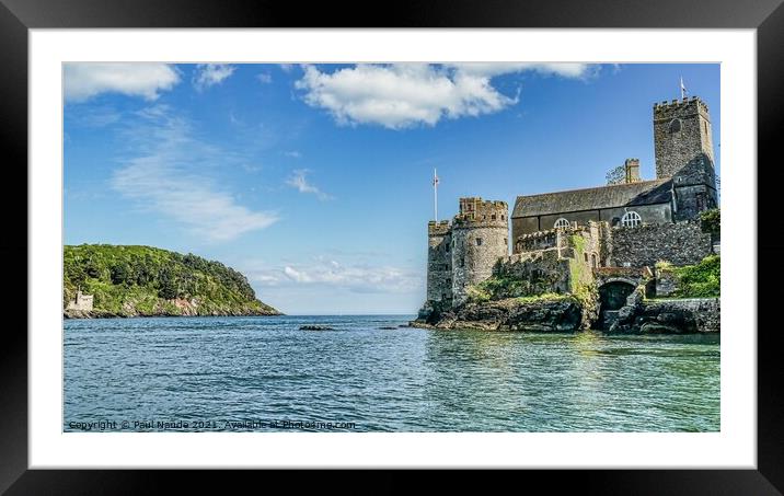 Dartmouth Castle and defensive tower at Godmerock  Framed Mounted Print by Paul Naude