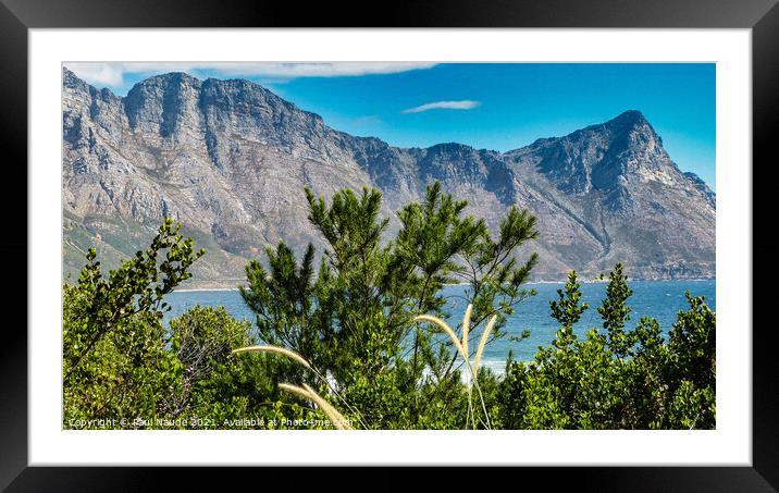 Cool Bay footpath view Steenbras nature reserve Framed Mounted Print by Paul Naude