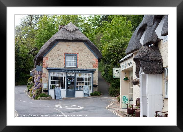 Isle of Wight tea room in Godshill Framed Mounted Print by Elaine Hayward